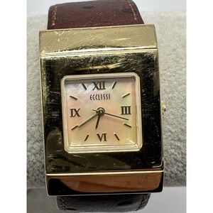 Ecclissi 80215 New Battery‎ Gold Tone Ladies MOP Watch 25MM 7" N18